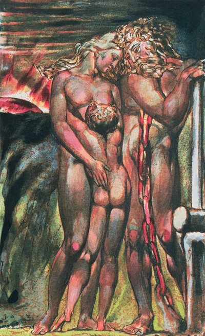 The First Book Of Urizen; Los at the Forge with Enitharmon and Orc, Showing Los